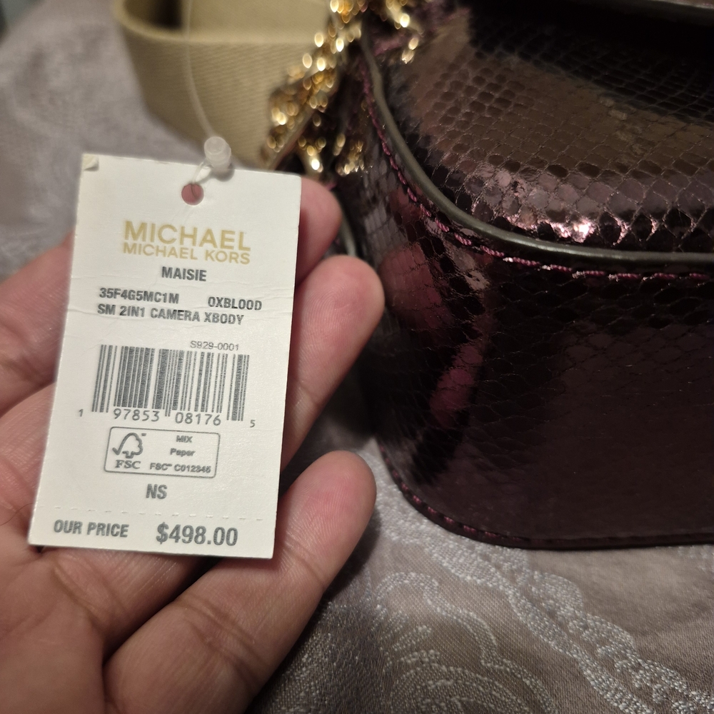 Michael Kors 2in1 Metallic Brown Camera Crossbody Bag - Picture 7 of 7